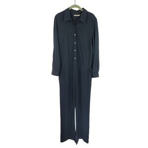 SOFT SURROUNDINGS Weekend Jumpsuit Ponte Jersey Wide Leg Black M